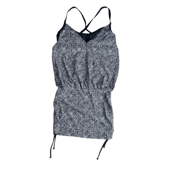 Athleta Laguna Side Scrunch Tankini Top Black. Size 32D/DD - Picture 2 of 7